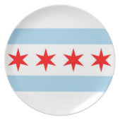 Chicago Flag, Illinois State Plate (Front)