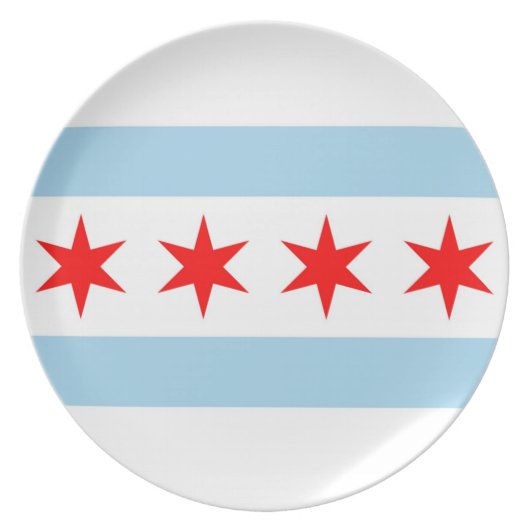 Chicago Flag, Illinois State Plate (Front)