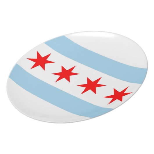 Chicago Flag, Illinois State Plate (Left Side)