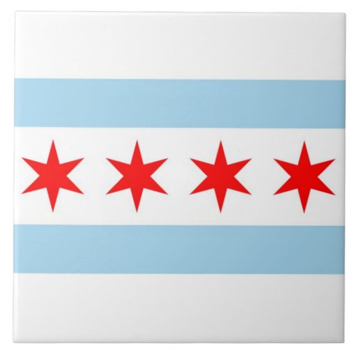 Chicago Flag Illinois State Tile | Zazzle