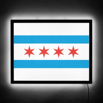 Chicago Flag Illuminated Sign by TheChicagoShop at Zazzle