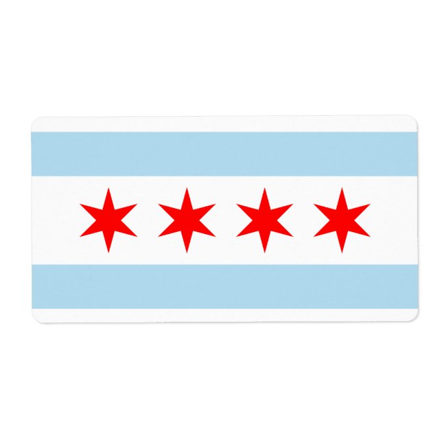 Chicago Flag Label (Front)