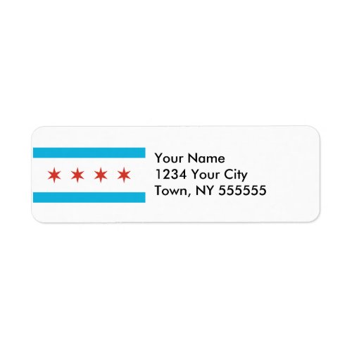 Chicago Flag Label