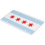 Chicago Flag License Plate