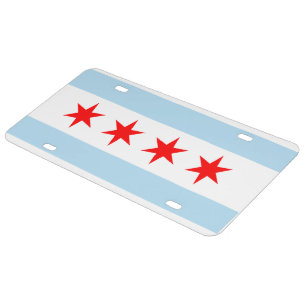 Chicago Flag License Plate