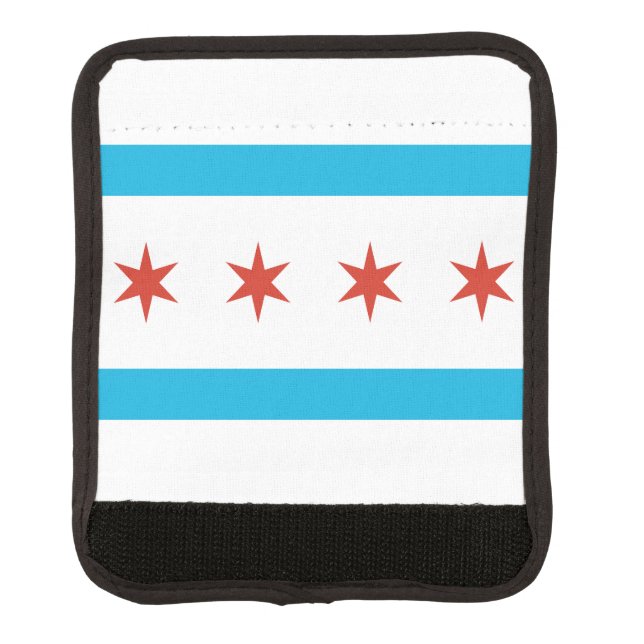 Chicago Flag Luggage Handle Wrap (Front)