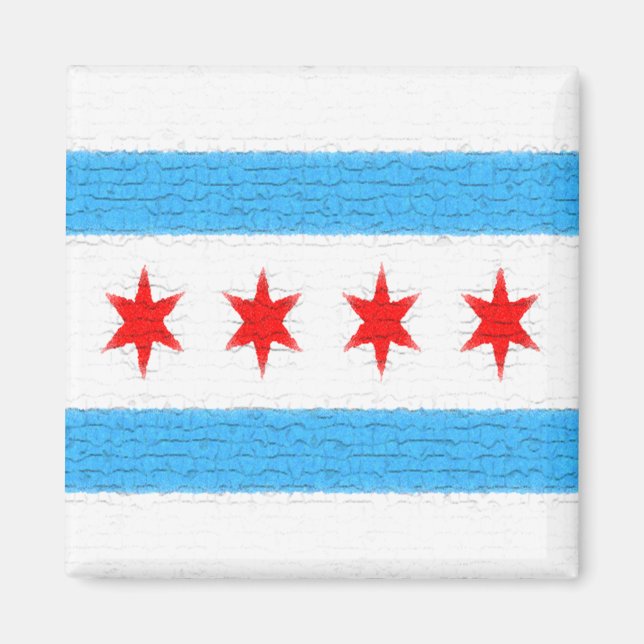Chicago Flag Magnet (Front)