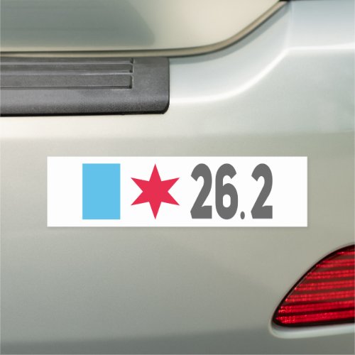 Chicago Flag Marathon  Car Magnet