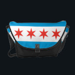 Chicago Flag Messenger Bag<br><div class="desc">The Chicago flag is one of the most widely recognized flags in the USA. Show your love of Chicago with this Chicago flag messenger bag. Perfect as a gift for friends or as a gift for yourself. Whether on your way to work, school or out for a day of adventure...</div>