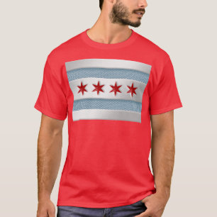 Chicago Flag Metal Look T-Shirt