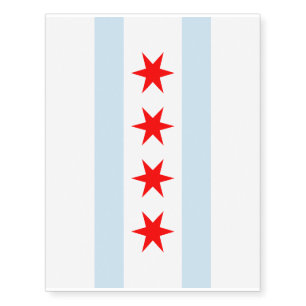 Chicago Flag Mug Temporary Tattoos