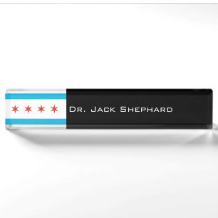 Chicago Flag Nameplate