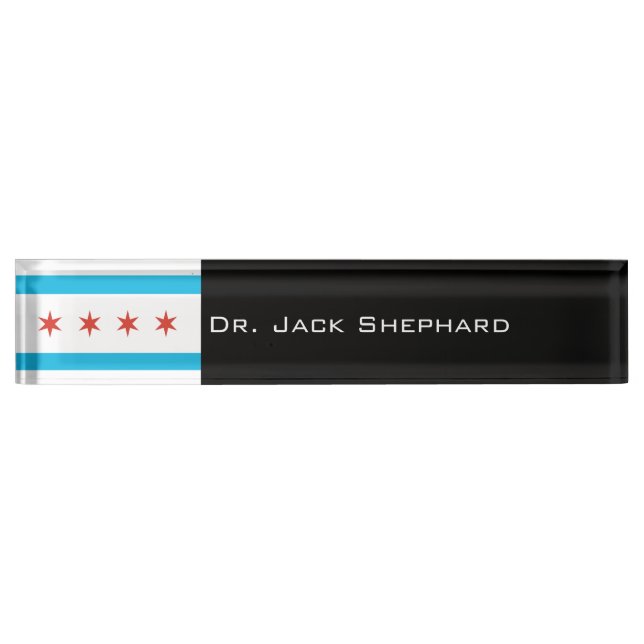 Chicago Flag Nameplate (Front)