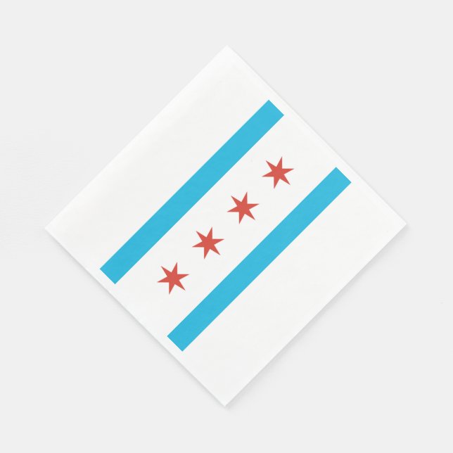 Chicago Flag Napkins (Corner)
