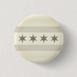 Chicago Flag Noir Button