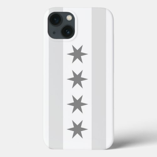 Chicago Flag Noir iPhone 13 Case