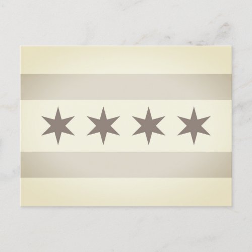 Chicago Flag Noir Postcard