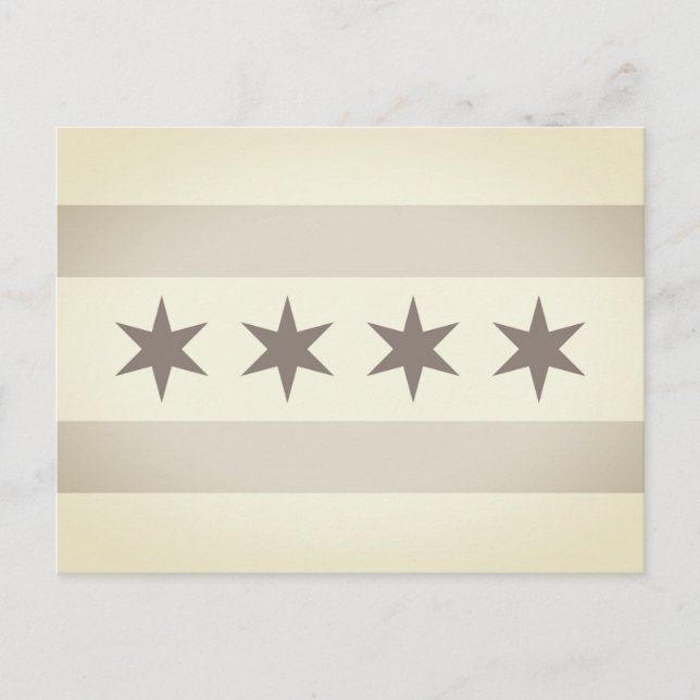 Chicago Flag Noir Postcard (Front)