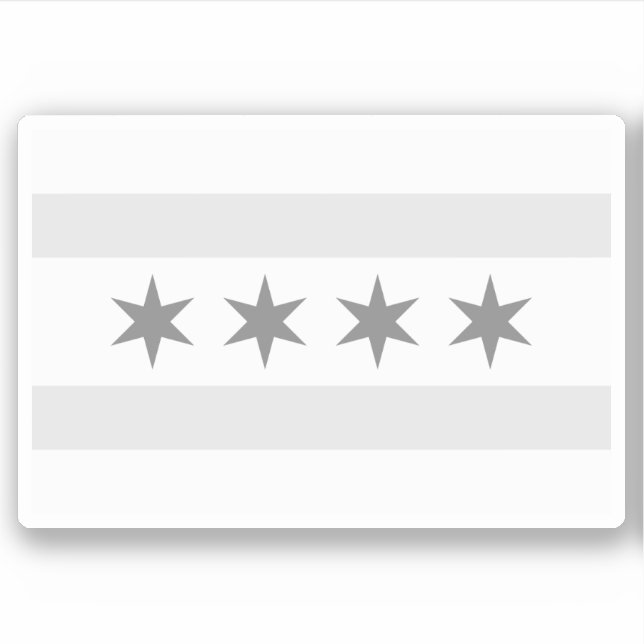 Chicago Flag Noir Sticker (Front)