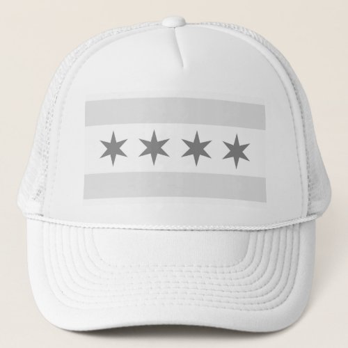 Chicago Flag Noir Trucker Hat