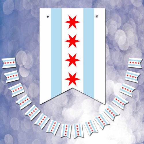 Chicago Flag Party bunting Banners  Weddings