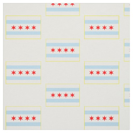 Chicago Flag Pattern Fabric