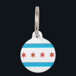 Chicago Flag Pet ID Tag<br><div class="desc">Chicago Flag Feel free to modify the design according to your own preferences. You may change the design location, orientation, background colors and size. Also, you may add your own text, or slogan set its font, location and size, all in order to create the ultimate personal gift for you and...</div>