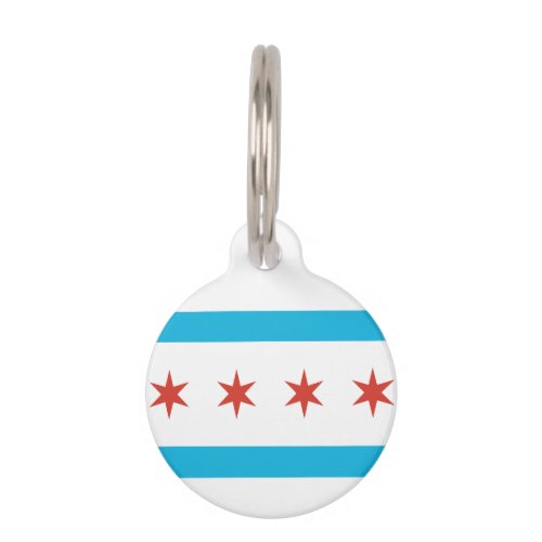 Chicago Flag Pet ID Tag