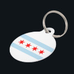 Chicago Flag Pet ID Tag<br><div class="desc">Patriotic flag of Chicago,  Illinois.</div>