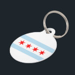 Chicago Flag Pet ID Tag<br><div class="desc">Patriotic flag of Chicago,  Illinois.</div>