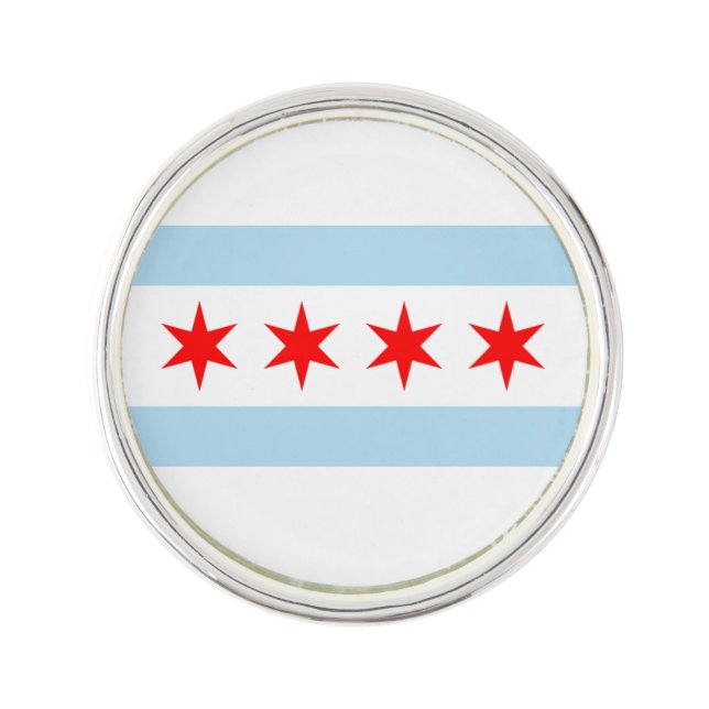 Chicago Flag Pin (Front)