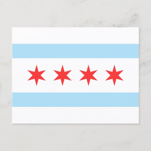 Chicago flag postcard