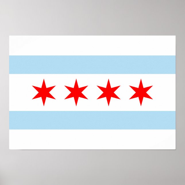 Chicago Flag Poster (Front)
