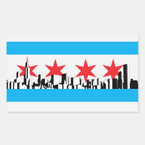 Chicago Flag Rectangular Sticker