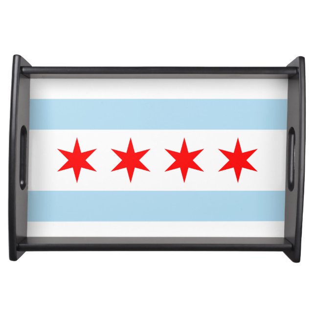 Chicago Flag Serving Tray (Front)