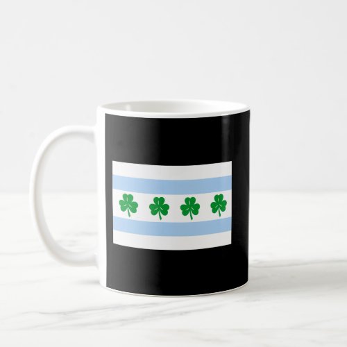 Chicago Flag Shamrock Clover Irish St Patrick Day Coffee Mug