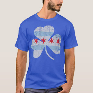 Chicago Flag Shamrock Irish St Patricks Day Couple T-Shirt