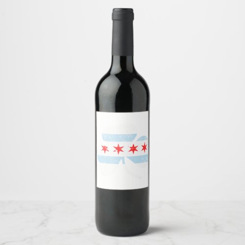 Chicago Flag Shamrock Irish St Patricks Day Family Wine Label