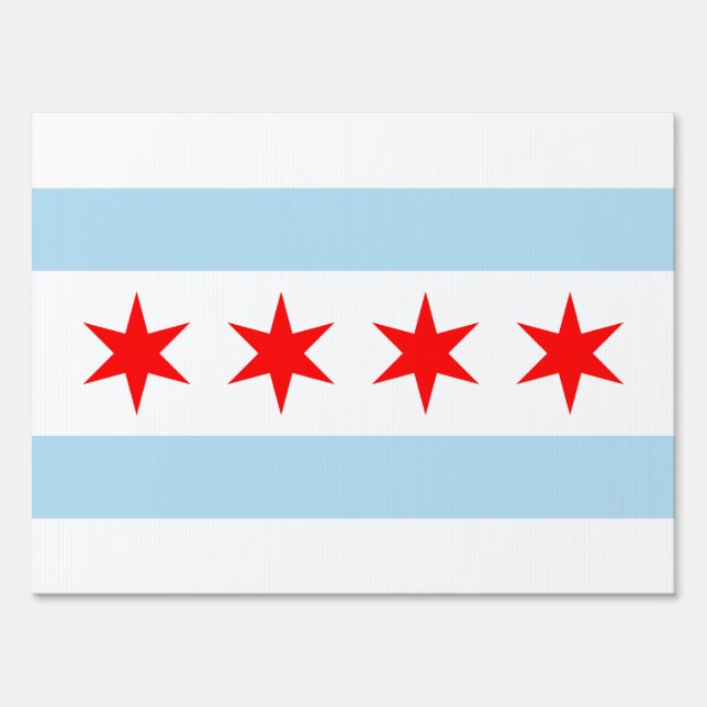 Chicago Flag Sign (Back)