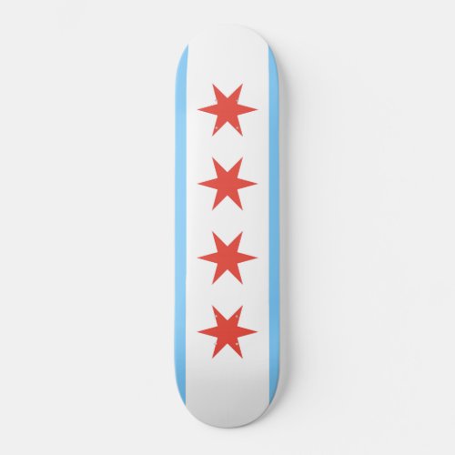 Chicago Flag Skate Board
