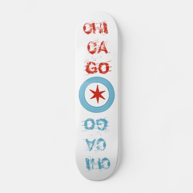Chicago Flag skateboard (Front)