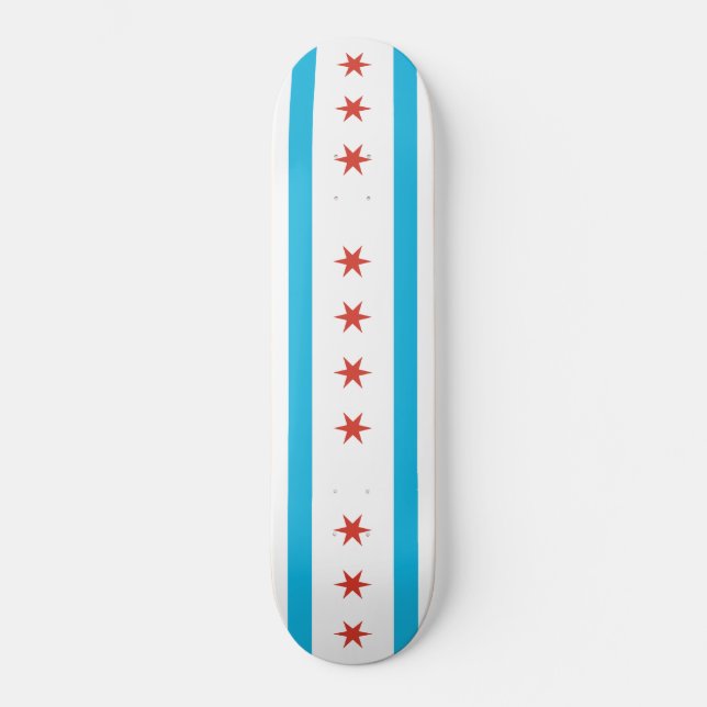 Chicago Flag Skateboard Deck (Front)