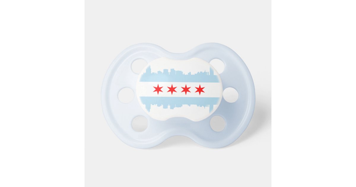 Chicago Flag Skyline Pacifier | Zazzle
