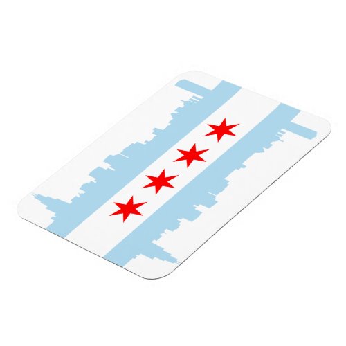 Chicago Flag Skyline Premium Flex Magnets