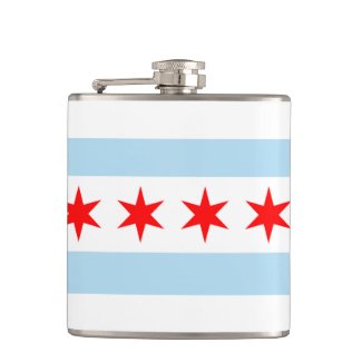 Chicago Flag Souvenir Flask