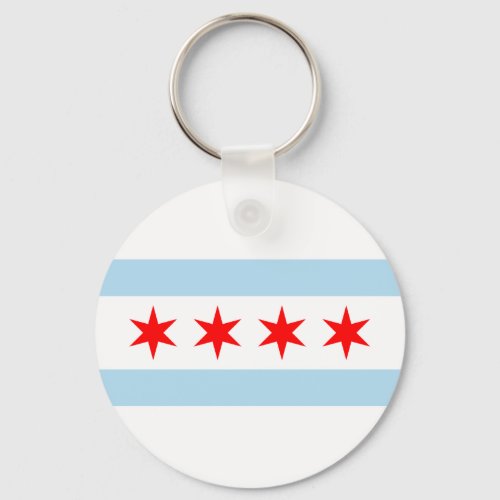 Chicago Flag Souvenir Keychain