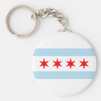 Chicago Flag Souvenir Keychain