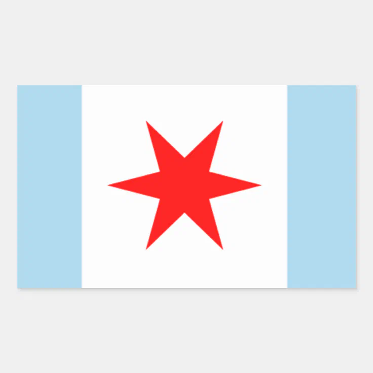 Chicago Flag Star and Stripes Stickers Zazzle