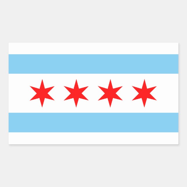 Chicago Flag Sticker (Front)