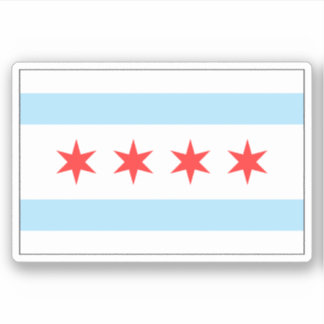 Chicago flag sticker